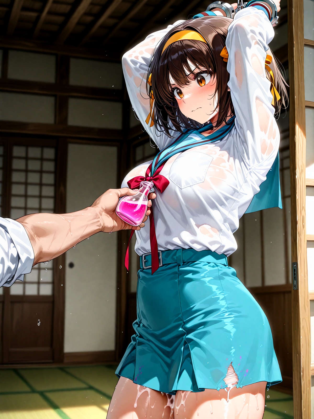 涼〇ハルヒ 媚薬ハケ水車えっち 合計203枚